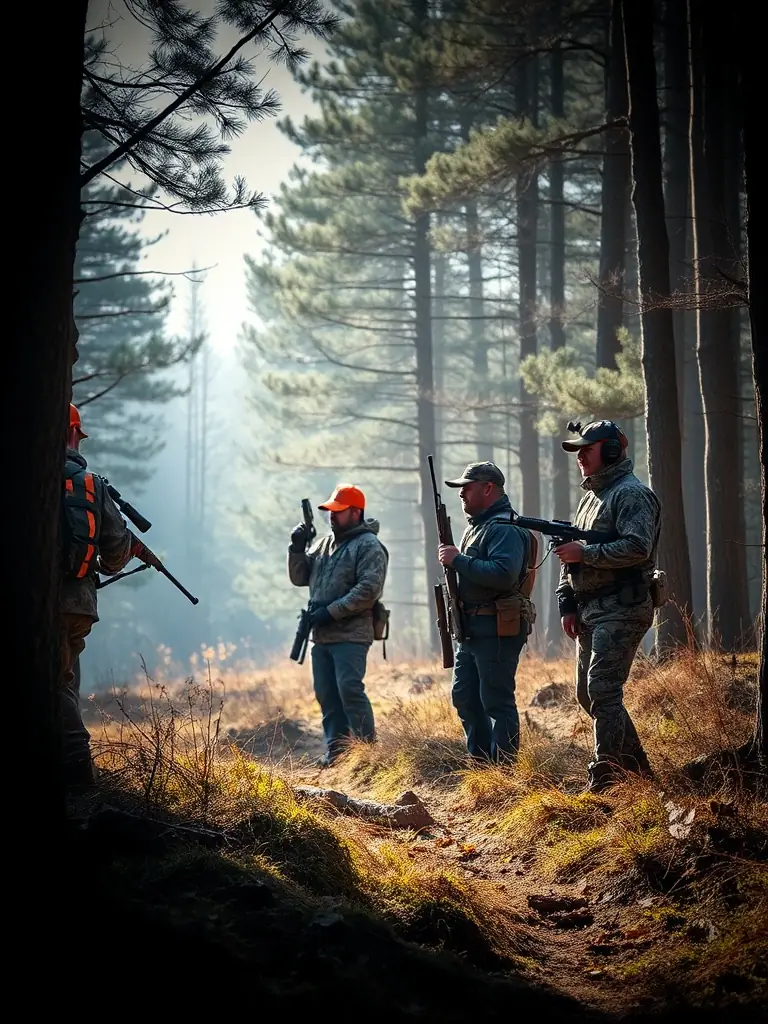 A captivating photograph of a local hunter participating in a regulated hunting activity, demonstrating responsible wildlife management practices.