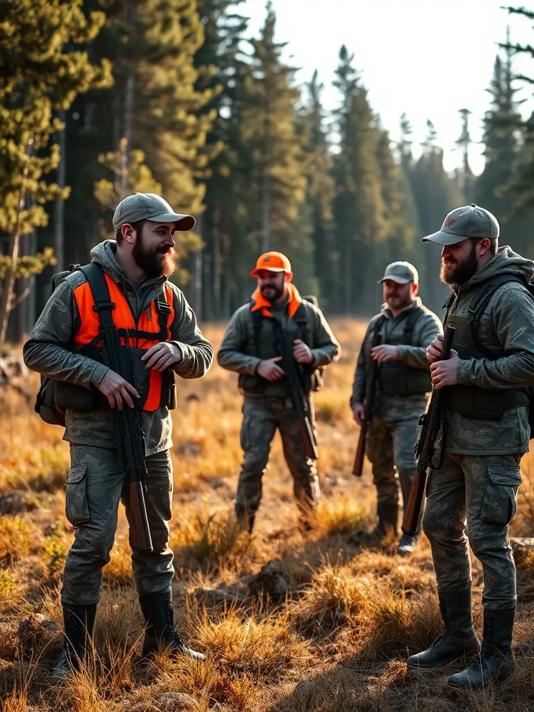 A compelling visual of responsible hunting practices, showcasing hunters adhering to regulations and contributing to the sustainable management of wildlife populations.