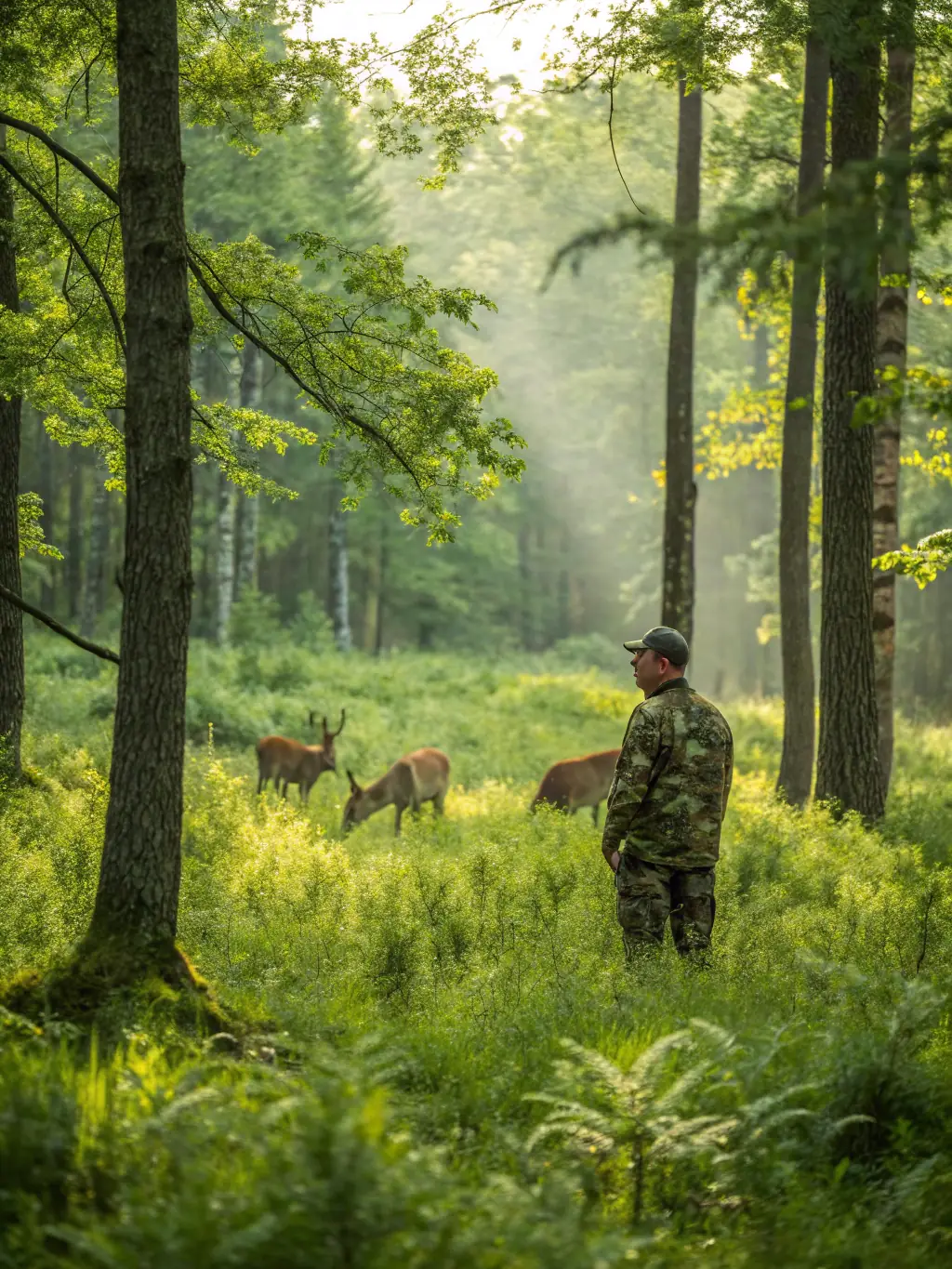 A photo of anti-poaching patrol members in action, protecting endangered species and enforcing hunting regulations.